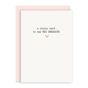 Little Card Big Congrats (pink)- Card