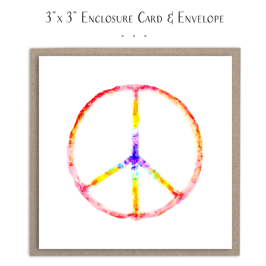 Rainbow Peace Sign - Mini Card