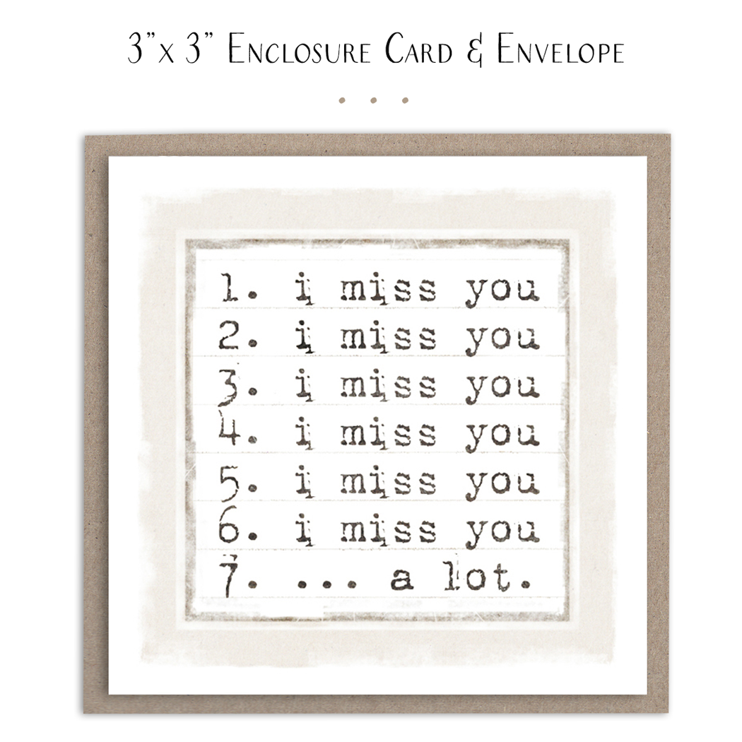 I Miss You A Lot - Mini Card