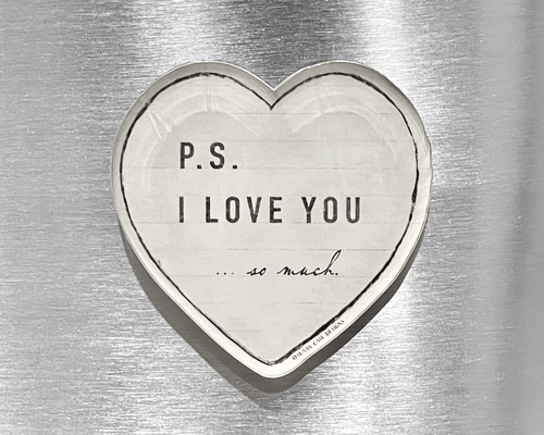 PS I Love You - Heart Magnet & Mini Envelope