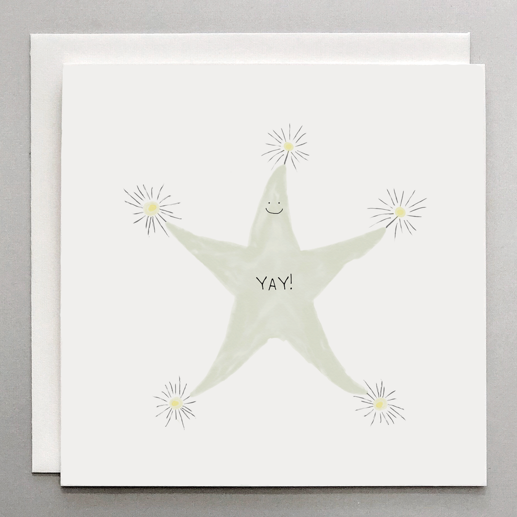 Yay! Starfish Sparklers - Card