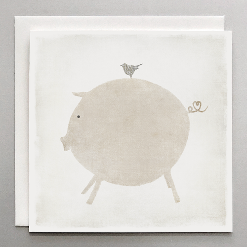 Pig and Bird Love & Friendship Card