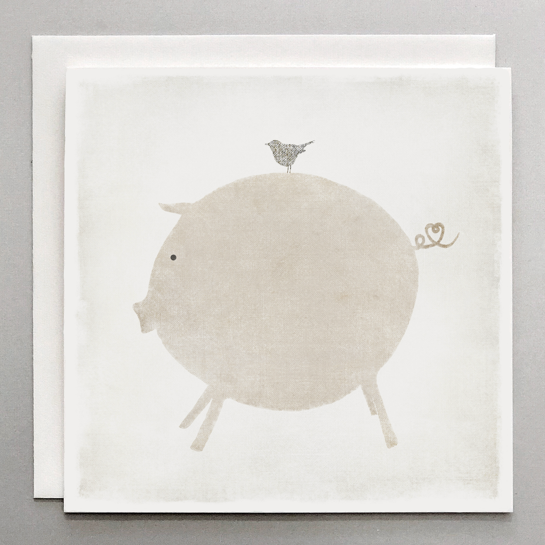 Pig and Bird Love & Friendship Card