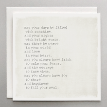 Load image into Gallery viewer, May Your Days - Inspirational Card
