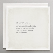 Load image into Gallery viewer, If Anyone Asks - Funny Wine Card