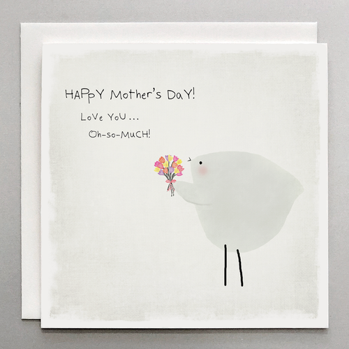 Mother’s Day Card – Handmade Bird & Pastel Tulip Floral Card
