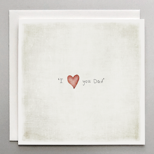 I Love You Dad Card (red heart)
