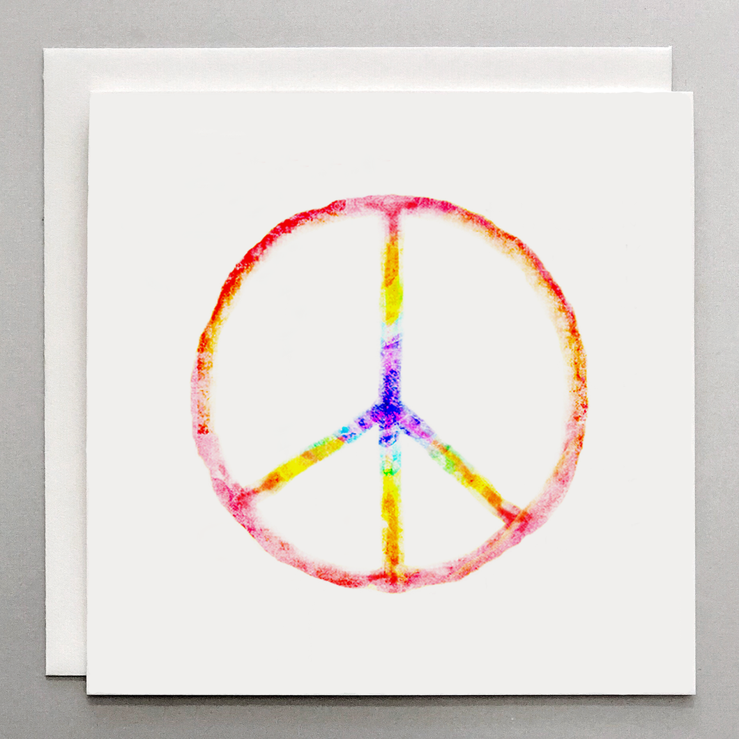 Tie Dye Peace Sign Greeting Card