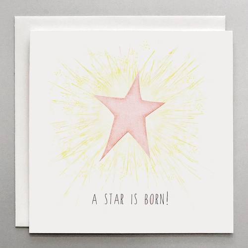 A Star Is Born (Pink) Baby Card