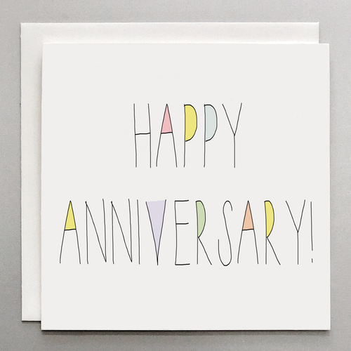 Happy Anniversary Colorful Card