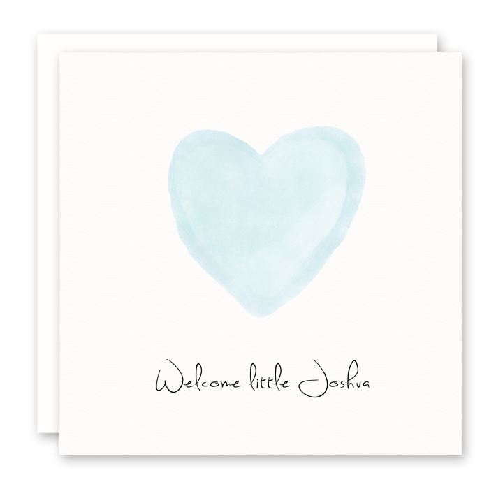Personalized Baby Boy Card - Welcome Little 'Baby Name'
