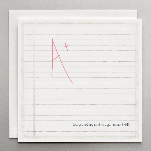 Big Congrats Graduate A+ Card