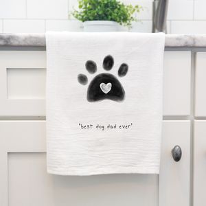 Best Dog Dad Ever Cotton Flour Sack Towel