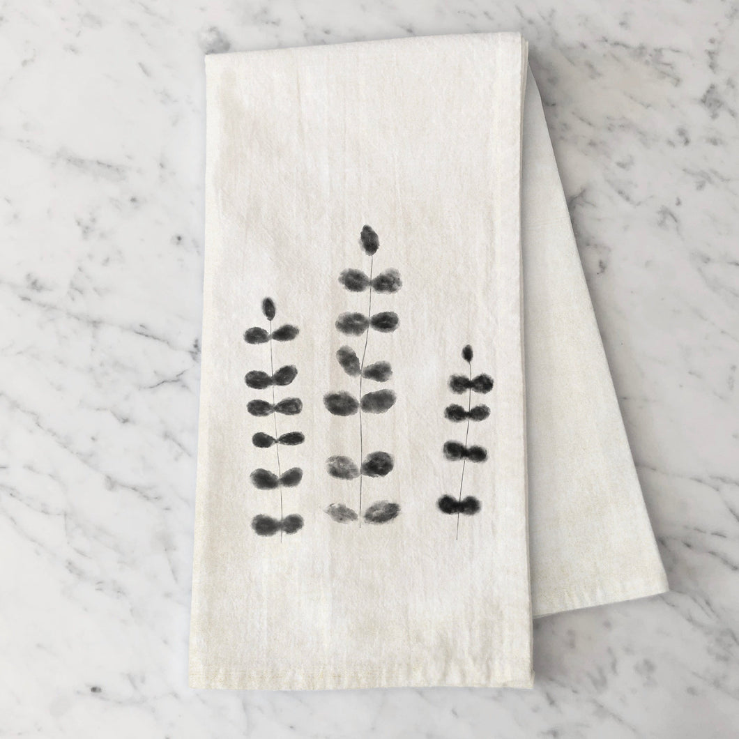 Ferns Kitchen Towel, Susan Case Designs, Tea Towels, Flour Sack Cotton Towel Kitchen decor