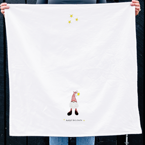 Happy Holidays Gnome Tea Towel | Christmas Kitchen Gift