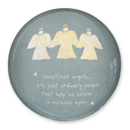 “Sometimes Angels” Crystal Paperweight – Inspirational Gift of Gratitude