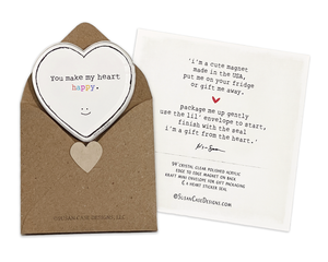 You Make My Heart Happy - Magnet & Mini Envelope