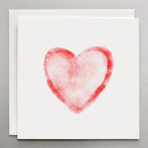 Red Rustic Heart Card