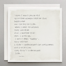 Load image into Gallery viewer, When I Was Five... Happiness Card