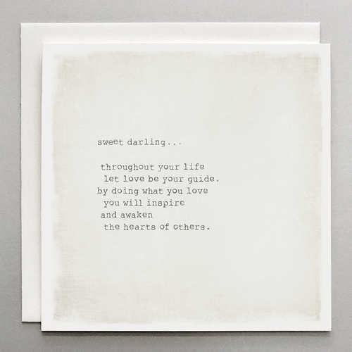 Sweet Darling - Inspirational Graduation Card for Love One