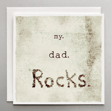 Load image into Gallery viewer, Father’s Day Card – My Dad Rocks | Whimsical Rock Art Cotton Paper