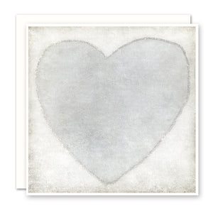 Rustic Grey Heart Card