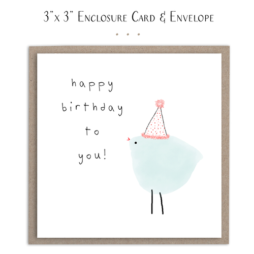 Party Hat Birthday Bird - Mini Card