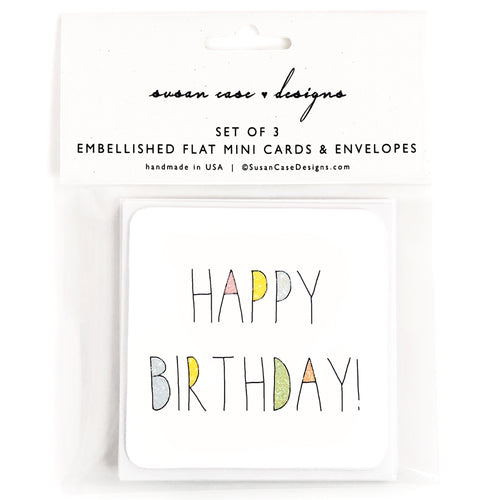Birthday Enclosure Cards / Mini Cards / Birthday Cards / Birthday Gift Tags