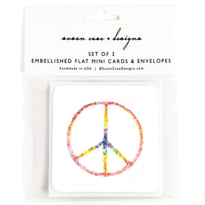 Rainbow Peace Sign Cards | Gift Enclosures | Gift Tags | Susan Case Designs