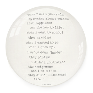 Paperweight - When I was Five Years Old