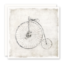 Load image into Gallery viewer, Old Time Bicycle, Bike, Blank Inside, Square, Notecard