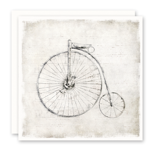 Old Time Bicycle, Bike, Blank Inside, Square, Notecard
