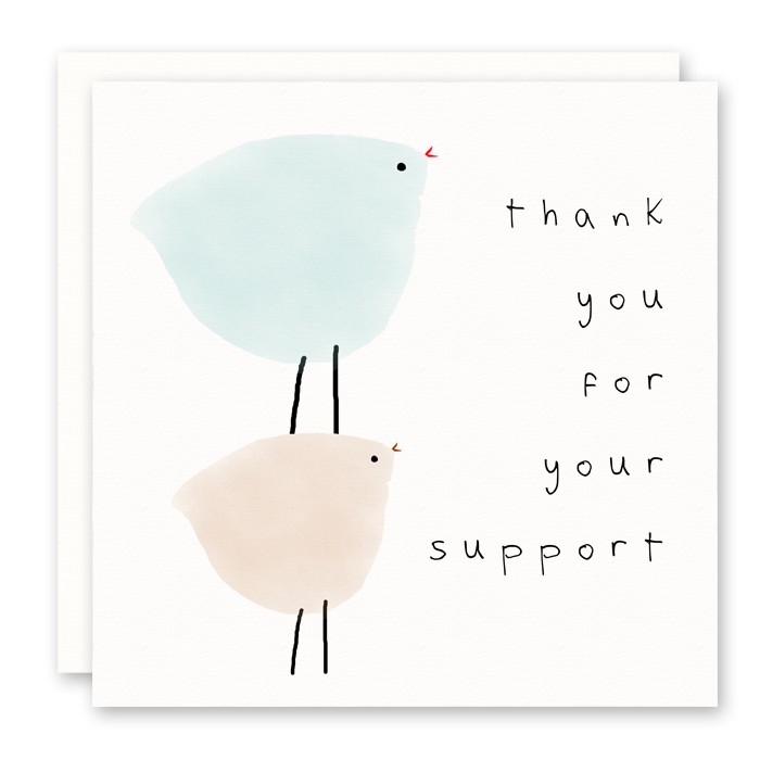 Thank You Card - Support - Blank Inside