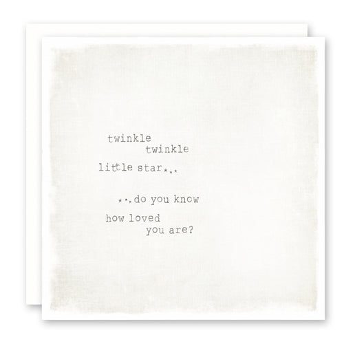 Twinkle Twinkle Little Star Quote On Greeting Card
