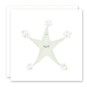 Cute Congratulations Card - Starfish with Sparklers - Susan Case Designs