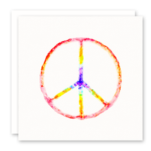 Load image into Gallery viewer, Rainbow Peace Sign Greeting Card | Susan Case Designs