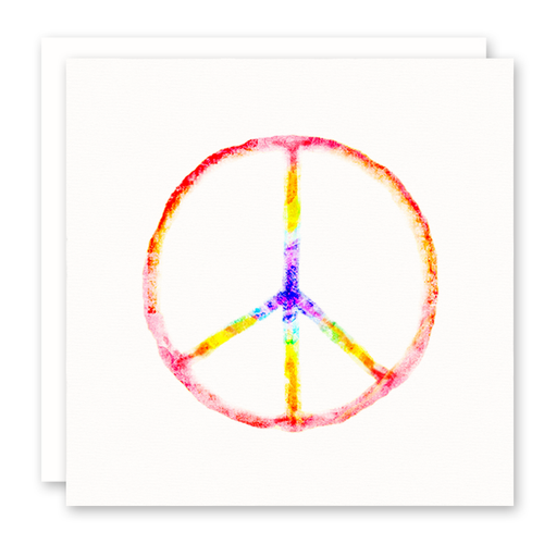 Rainbow Peace Sign Greeting Card | Susan Case Designs