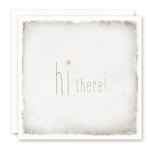 HI THERE Card, Hello Card, blank inside, baronial, square