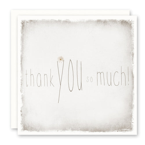 Thank You Card - thank you so much, blank inside, square