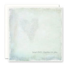 Load image into Gallery viewer, Heartfelt Thanks To You Thank You Card, Aqua, Square, Blank