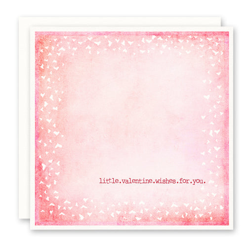 Pink Valentine Card - Little Valentine Wishes For You