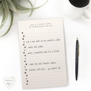 put a little love everything you do, lined to-do list, beautiful love inspired