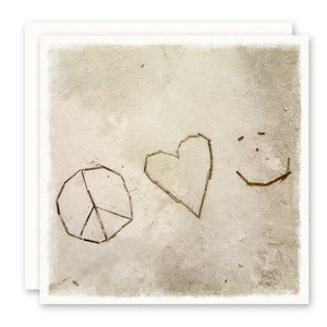 PEACE, LOVE, HAPPINESS CARD - BEACH THEME