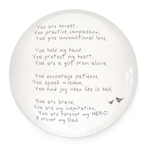 Forever My Hero Dad Poem Paperweight