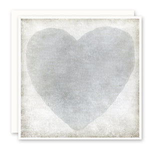 Love card watercolor grey heart