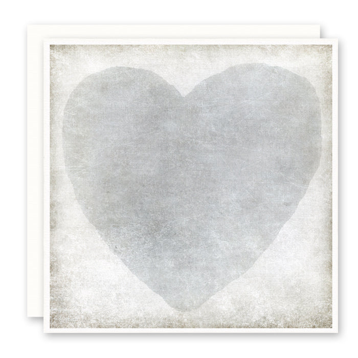 Love card watercolor grey heart