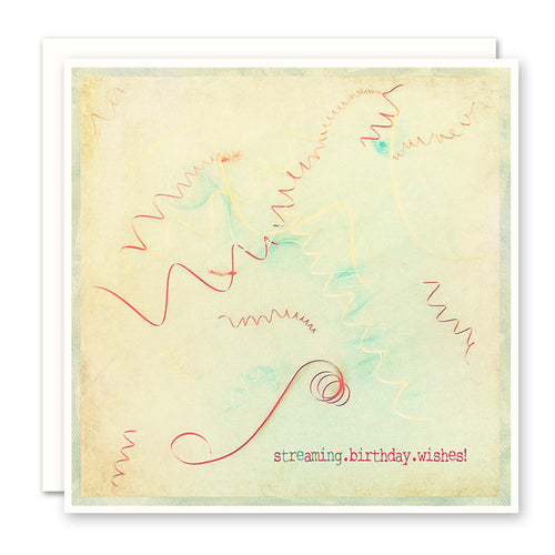 Colorful Fun Birthday Party Card - Streaming Birthday Wishes - 