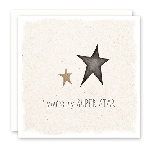 you're my superstar greeting card with glitter