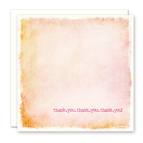 Cheery Thank You Card, blank inside, square